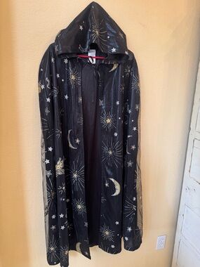 Mystical Black and Golf Cape Stars and Moons One Size Fits Most
